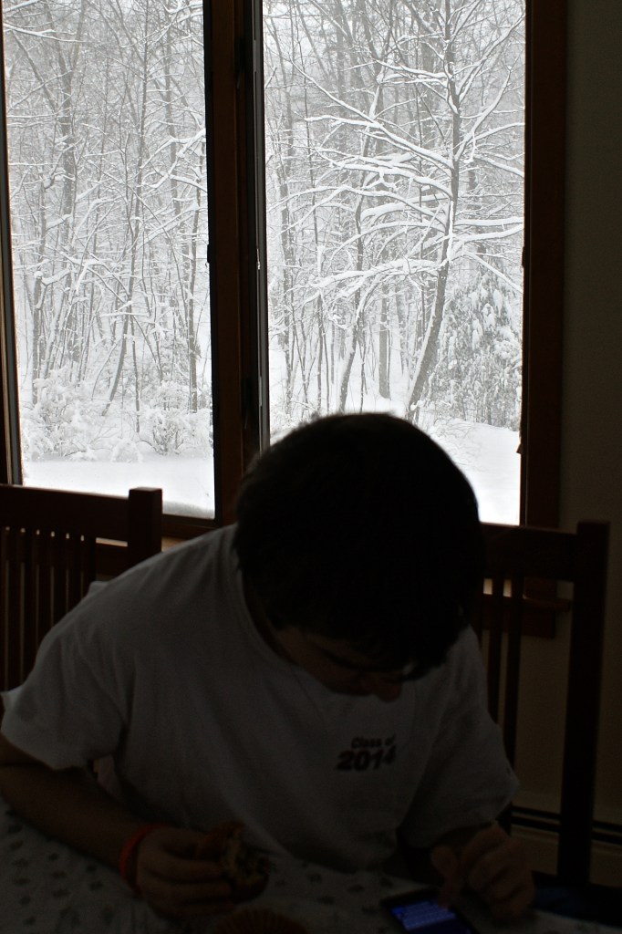 Breakfast by snowlight